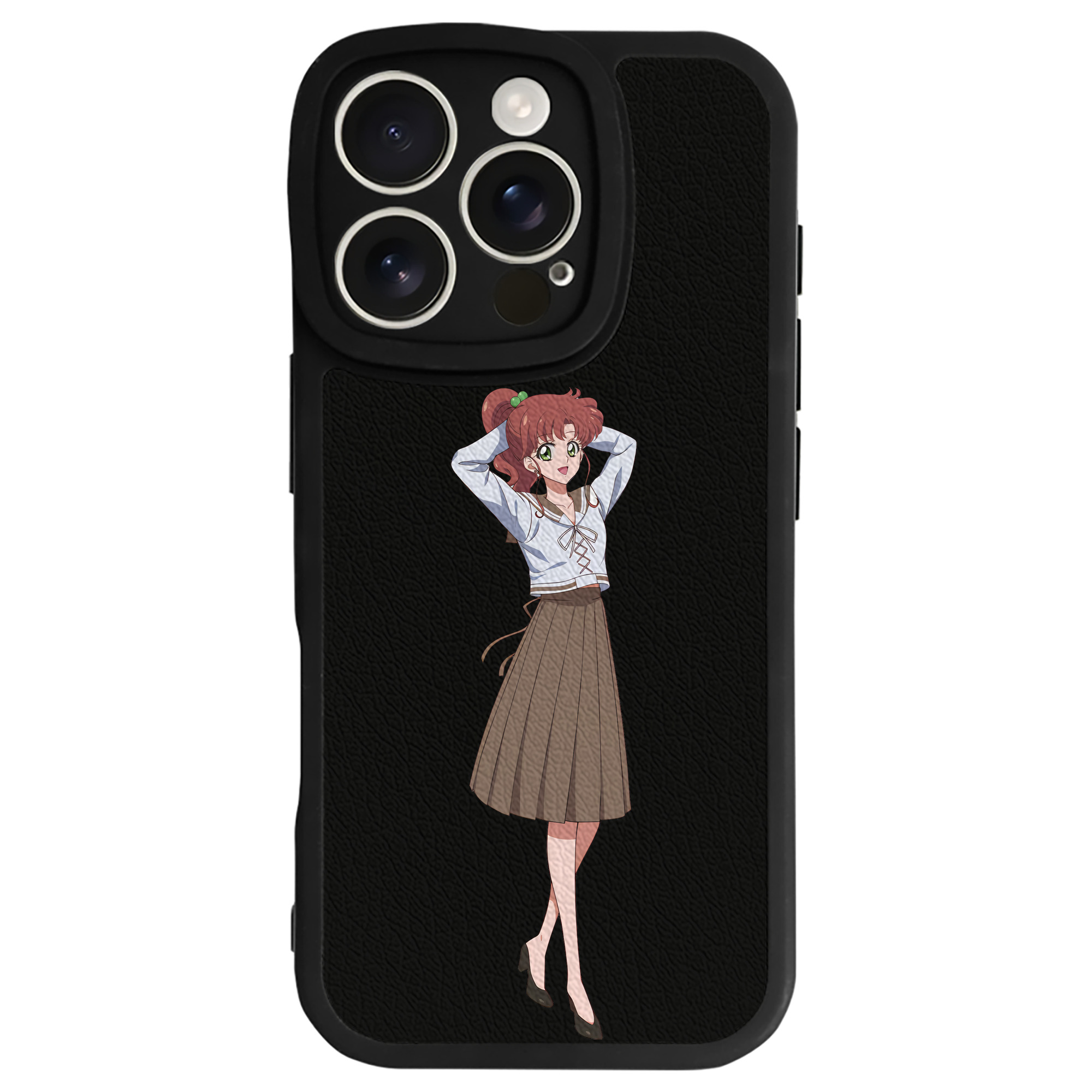 （画像用） 美少女戦士セーラームーン 木野 まこと きの まこと Sailor Moon Kino Makoto （セーラージュピター；Sailor Jupiter） 【iPhone 16シリーズ対応】シリコンスマホケース（レザー調） 材質：シリコン